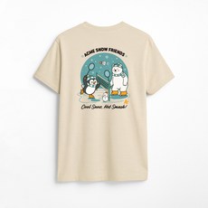 [한정수량특가] 애크미 배드민턴티셔츠 스노우프렌즈 라운드티셔츠 배드민턴