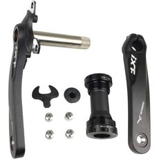 자전거 크랭크 암 세트 170mm 104 BCD 산악 바텀 브래킷 체인링 볼트 포함 MTB BMX 로드 바이크 호환 가능 시마노 FSA 자이언트용 블랙레드실버, 검정