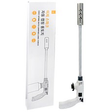 집앤 이지스파크 액화방지 원터치 자동점화 롱 가스토치, 그레이, 1개