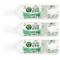 [냉장] CJ 행복한콩 국산콩 순두부 330g, 3개