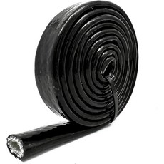 KRD 성능 1/2 ID 검은색 차폐 라인 장갑 열 전기 코팅 실리콘 열 호스 및 유리 화재 섬유 슬리브 5피트 배선용, 1/2 ID, 3 Feet, Red