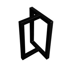 固得家俬 台灣製造 工業風桌腳 T型桌腳 高70cm 寬45cm, 黑色, 1組