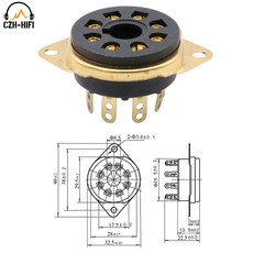 호환용품 부품 교환용 빈티지 앰프 DIY용 옥탈 튜브 소켓 베이클라이트 EL34 5881 개, 1개