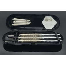 22g 텅스텐 다트 3 개/대 케이스 + 스틸 팁 바늘 배럴 비행 스포츠 샤프트 전문 단색/바이 컬러 선물, 04 White Tube White Rod