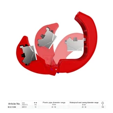 KNIPEX BiX®플라스틱 파이프용 커터 씰링 슬리브 수공구 72mm 90 22 10 BK, 01 빠른  Mainland, 01 90 22 10 BK