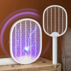 約翰家庭百貨 折疊收納電蚊拍 錯位式結構 滅蚊燈 USB鋰電池充電式捕蚊拍 捕蚊器 ZP0103