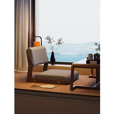 원목 좌식 다다미 의자 등받이 일본식 바닥 의자 발코니 휴식 스툴