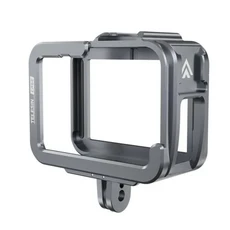 TELESIN 수평 및 수직 촬영 알루미늄 합금 금속 토끼 케이지 보호 프레임 GOPRO12 11 10 9 개 케이지에 적, 01 Horizontal style
