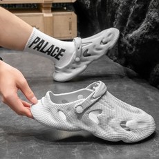 毒液異形洞洞鞋仿3D打印情侶款外穿男款溯溪鞋防滑厚底增高女款