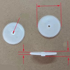 전동기기어 모터기어 (2.4x4x26.8mm) 1pcs 52T 톱니기어 플라스틱기어 톱니바퀴 cc-tg104