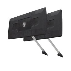 Snow Joe SJBLZD-ECM-LED-2-BLK 3-in-1 텔레스코핑 스노우 빗자루 + 아이스 스크레이퍼 | 45.7cm(18인치) 폼 헤드 | 헤드라이트 (2팩 블랙