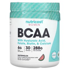 Nutricost 여성 BCAA 히알루론산 엽산 비오틴 칼슘 수박 함유 288g(10.2oz) Nutricost (뉴트리코스트), 1개