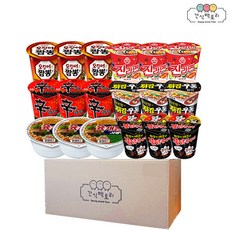 [간식팩토리] 신라면3+오짬3+튀김3+불닭3+육개장3+진매3 소컵 18개, 1개