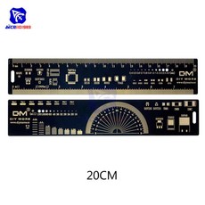 다기능 PCB 눈금자 측정 도구 저항기 캐패시터 칩 IC SMD 다이오드 트랜지스터 전자 도구 4cm 15cm 20cm 25cm, 1개