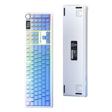 AULA F108 108키 RGB 3모드 기계식 키보드 키캡 포함, 글레이셔 그라데이션, 풍령축, 제조사축 글레이셔 그라데이션, 풍령축, 제조사축