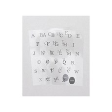 퀼트스타 [레진아트] 디자인시트 알파벳, 블랙, 1세트