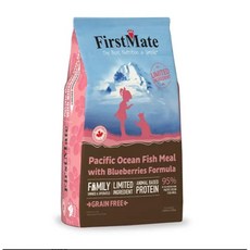 FirstMate 太平洋海魚藍莓配方無穀貓糧 95%海魚蛋白 護膚亮毛 4.54kg, 混合口味, 1個