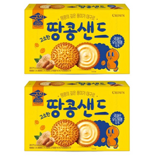 크라운 고소한 땅콩샌드, 279g, 10개