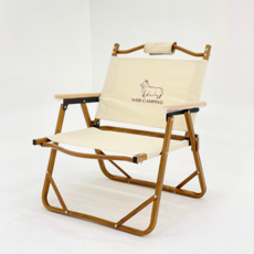 NABI CAMPING 나비캠핑 아이보리 우드 접이식 비치의자 야외 캠핑의자 세트, NABI 캠핑의자 2P, 1개