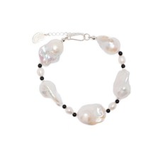 고하르월드 스털링 실버 호스트 펄 앤 오닉스 브레이슬릿