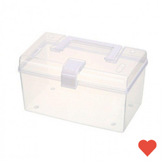 소품 정리 투명 손잡이 플라스틱 보관함 소