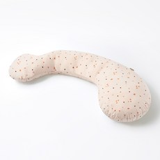 HUGSIE 好喜 美國棉設計師系列孕婦枕 圓點午後【金寶貝】月亮枕，孕婦哺乳護腰枕，舒緩腰痠背痛，美國棉材質親膚透氣, 舒棉款, 圓點午後