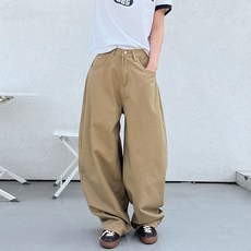 잇진 여성 빅사이즈 코튼 벌룬 와이드 팬츠 면바지