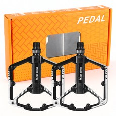 SAIVEINA運動自行車MTV輕量化鋁合金防水防滑鰭片舒適騎行軸承踏板, 巢, 黑色