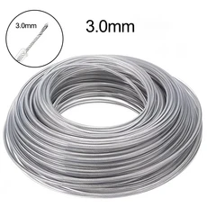TTOVIA 15m2.0mm/2.4mm/2.7mm/3mm 잔디 깎기 나일론 트리머 로프 브러시 커터 라인 와이어 액세서리, 01 3.0mm, 04 3.0mm