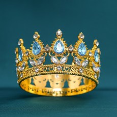 태림 크리스탈 왕관 인형 장식 소형, 1개, 블루 다이아몬드