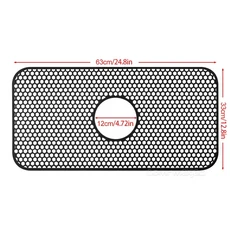 실리콘 싱크 매트 내열 보호대 다기능 주방 바닥 그리드 액세서리, large-center black, 1개