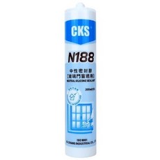 CKS N188 中性密封膠 矽利康 填補膠 適用於一般建材填縫 玻璃 窗戶 混凝土 陶瓷 木材, 1個, 黑色