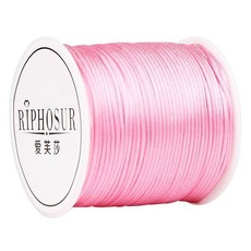 RIPHOSUR 中國結繩編織繩 手鏈繩子 錦綸繩, 1個, 6號◆粉色 錦綸 約302.0mm, 粉色