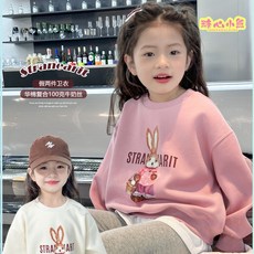 賣場新品秋季新款女大童長袖衣服上衣女童衛衣2025春裝120碼-170碼新款休閒兒童上衣洋氣套頭寶寶打底卡通童裝長袖