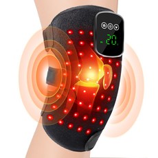 Shinmax 신맥스 적외선 저주파 온열 진동 마사지 무릎 보호대 부모님 어르신 원적외선 무선 찜찔 안마기, 블랙, SM-Knee Pad