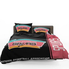 NBA 샌안토니오 스퍼스 이불 배게 커버 세트 (싱글 더블) San Antonio Spurs Duvet Cover Set, 포함