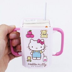 아기 접이식 우유 손잡이 컵 홀더 팩음료 헬로키티, 1개