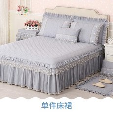 레이스 침대커버 라이트 럭셔리 커버 흰색 150x200cm 시트 스커트길이45cm 퀼트