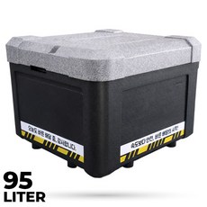 대성 배달통 95L 국산 EPP-C 초경량배달통 오토바이배달통, 투톤 (몸통검정-뚜껑회색)