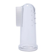 寵愛毛宅寵物手指牙刷，柔軟矽膠材質，深層清潔，呵護牙齦，貓狗通用, 單獨牙刷, 1個