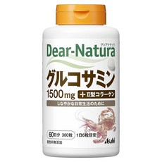 Asahi 朝日 Dear Natura葡萄糖胺1500mg&二型膠原蛋白補充錠 360顆入, 1罐