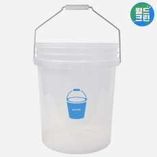 월드크린 버킷28 세차버킷, 20L, 반투명