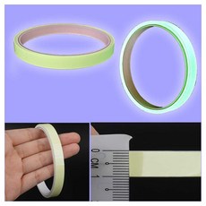 축광테이프 안전표시 발광 형광테이프 바닥라인 1cm x 3M, 형광색, 1개