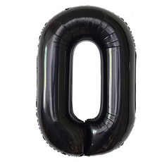 이벤트홀릭 초대형 숫자풍선 40인치 100cm, 1개, 블랙 0