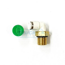 대우 탑 에어스프링 / 에어 커넥터 / 니플 / 호스 6파이 / 나사선 12mm / ㄱ자 / 탑쇼바(후) 니플 / P3485200040 / 대우순정품