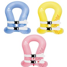 아라칸 어린이 넥튜브 스윔베스트 유아 아동 조끼형 어깨 튜브 물놀이조끼, 50kg, 1개, 블루