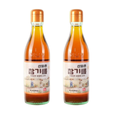 산들촌 통참깨 100% 참기름 2개포장, 2개, 350ml