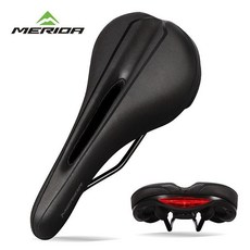 MERIDA 自行車坐墊 舒適加厚鞍座 帶尾燈, 如圖所示, 1個
