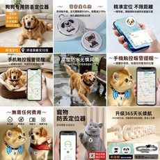 狗狗防丟定位器 精準定位 365天長航, 水藍色, 1個, CCAJ23LP2FE0T9