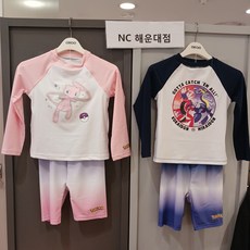 [오후] 베트남 여행 필수품~물놀이 필수템~코라이돈~미라이돈~뮤~포켓몬 래쉬가드 세트 OHAR24F2C